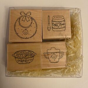 CTMH S552 Baby Food Set rubber stamps New